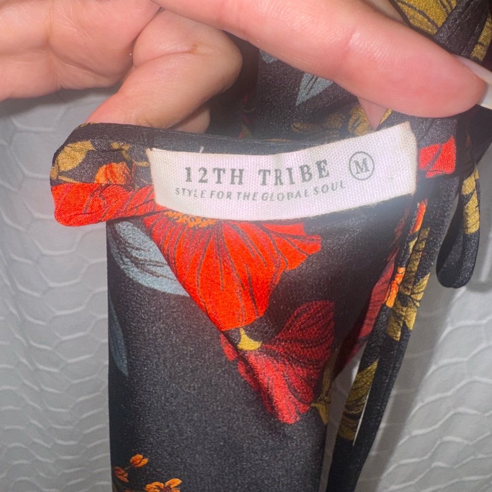 12th Tribe Black Floral Maxi Dress - Picture 4 of 5